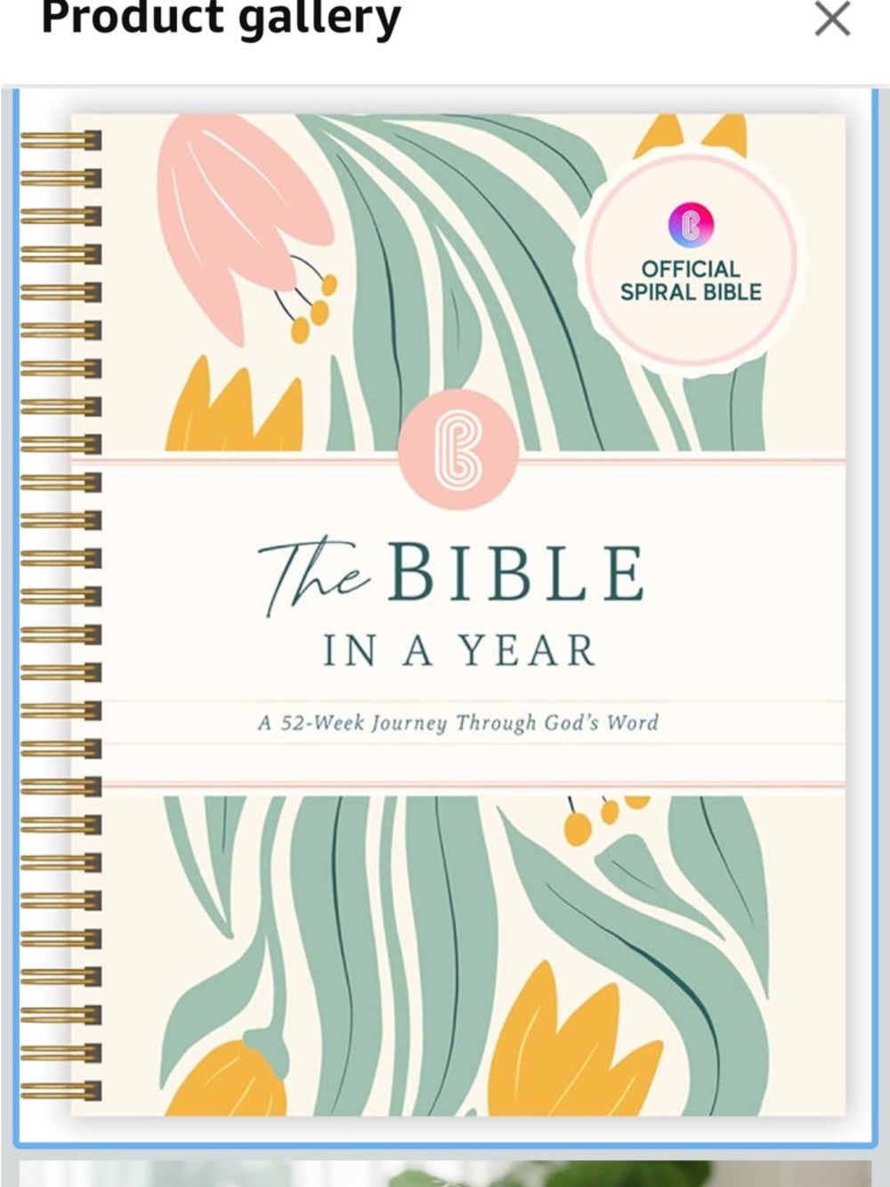 The Bible in a Year Spiral Journal - Spiritual Biblical Reflective Study